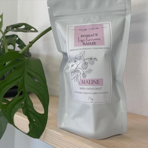 Liofilizirane maline v 25g vrečki